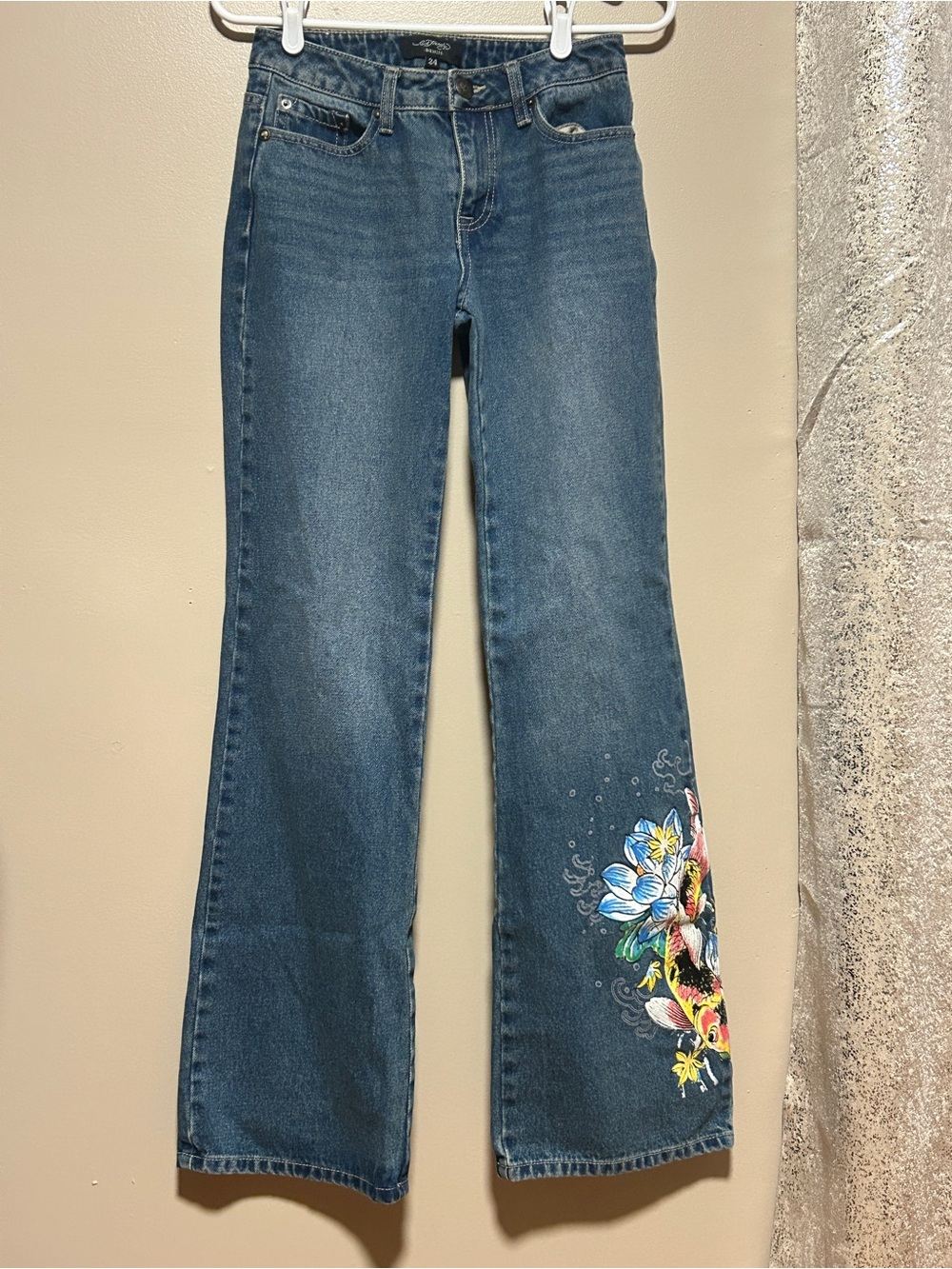 Y2K Ed Hardy Blue Women’s Flared Jeans
